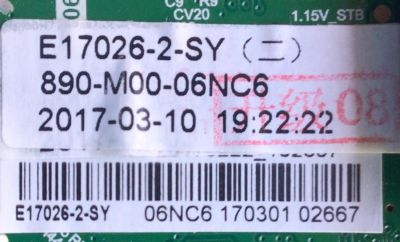 KIT DE TARJETAS PARA TV ELEMENT / MAIN FUENTE E17026-2-SY / TP.MS3393.PB801 / 890-M00-06NC6 / T-CON 55.50T15.C07 / T500HVN07-5 CTRL / 5550T15C07 / 50T15-C03 / PANEL T500-V35-DLED / MODELO ELEFW5017 LE-50GV350-D3 - Imagen 4